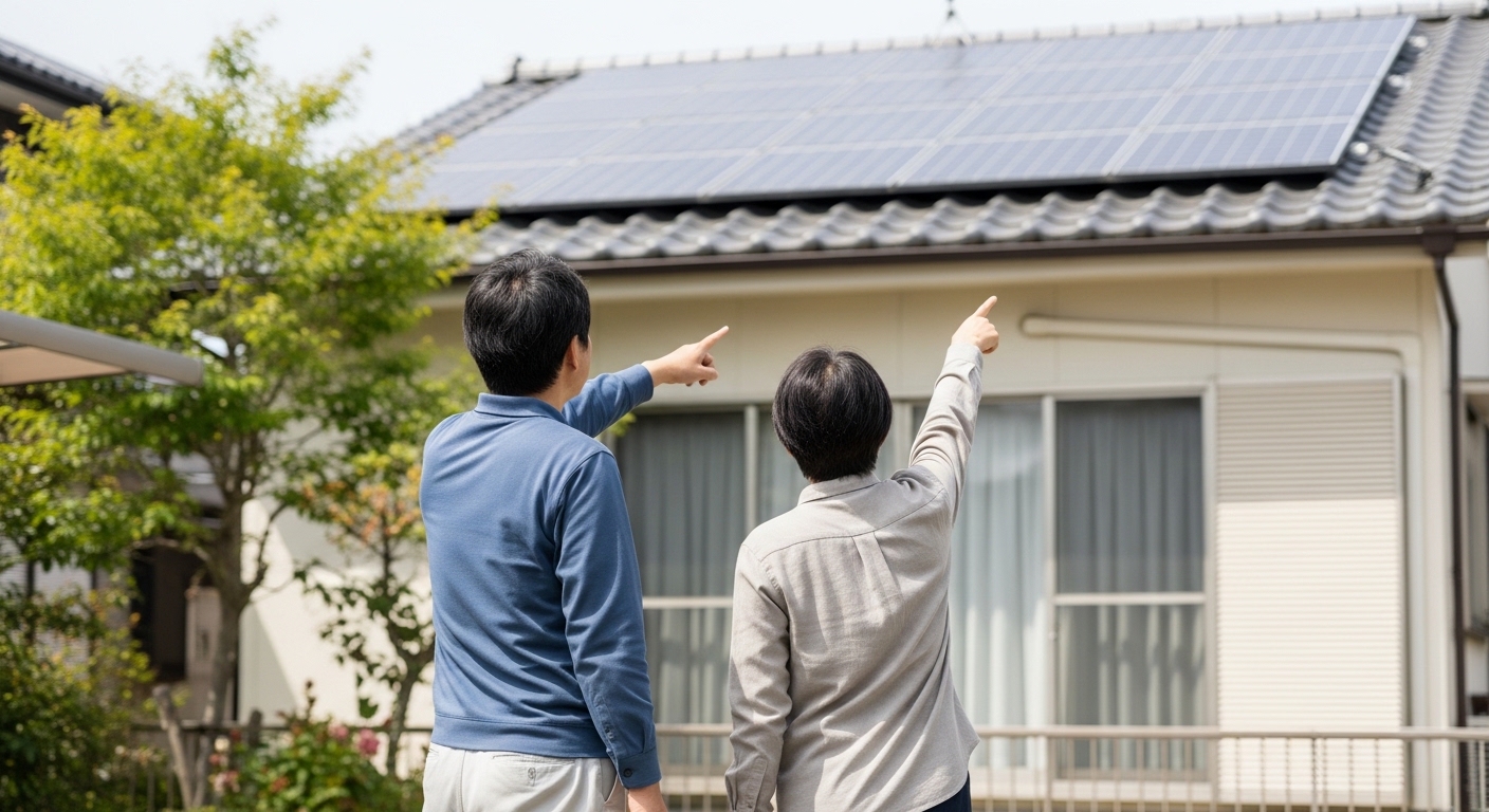 太陽光4kWの発電量と費用のイメージ