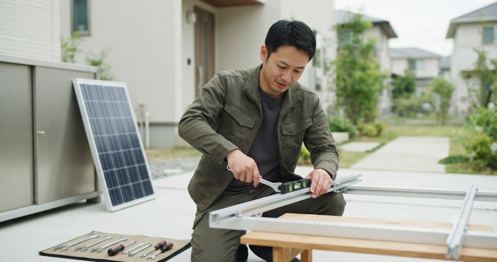 ソーラーパネル架台自作の基礎知識を表すイメージ画像