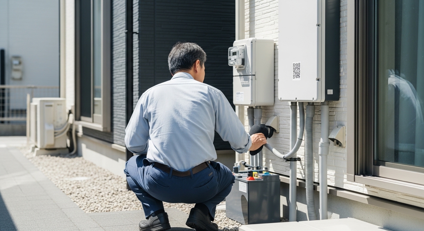 家庭用太陽光発電の家庭用蓄電池の体験談を表すイメージ画像