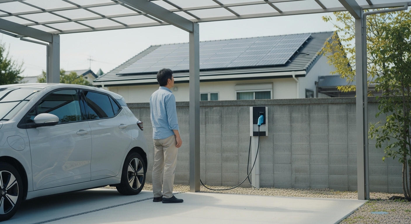 家庭用太陽光発電のポータブル電源見直しを表すイメージ画像
