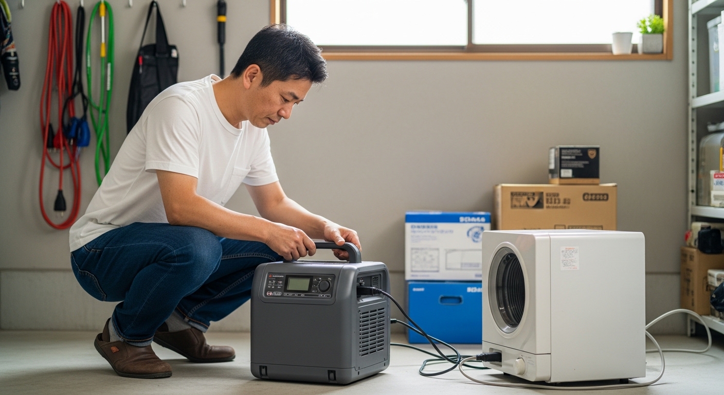 家庭用太陽光発電のポータブル電源のデメリットを表すイメージ画像
