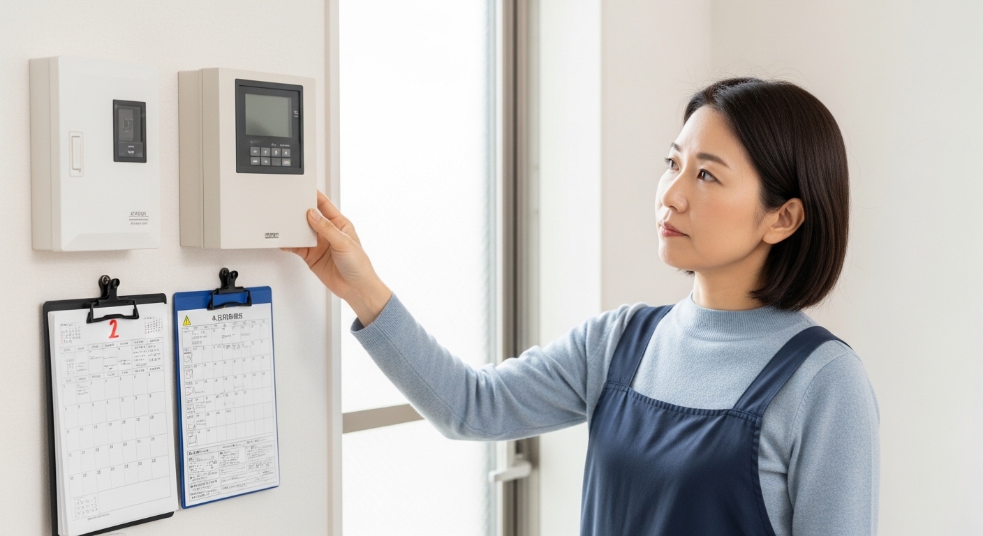 家庭用太陽光発電の施工業者点検を表すイメージ画像