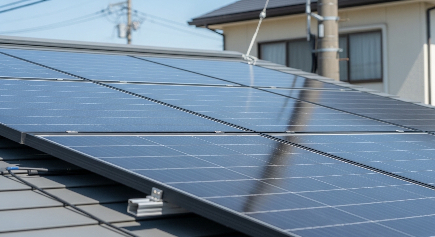 家庭用太陽光発電とポータブル電源の確認を表すイメージ画像