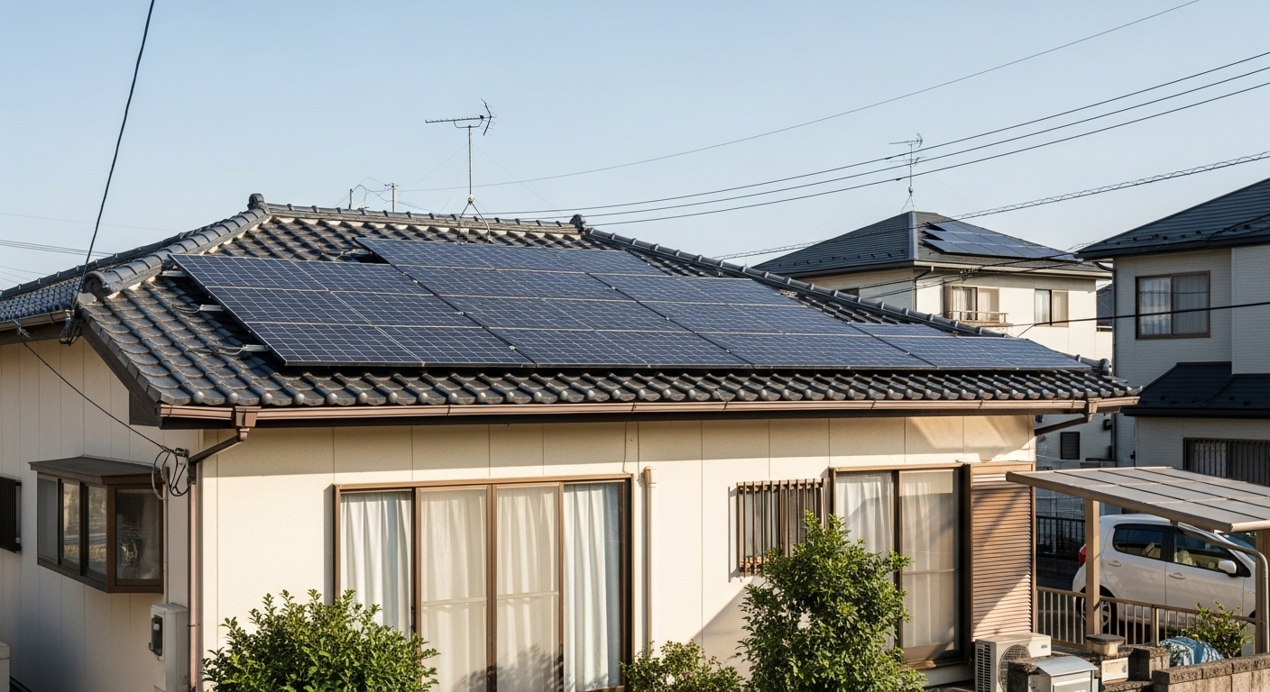 家庭用太陽光発電の施工業者利用を表すイメージ画像