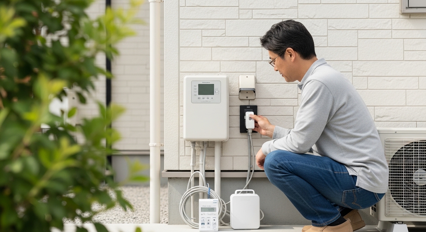家庭用太陽光発電の機器管理を表すイメージ画像