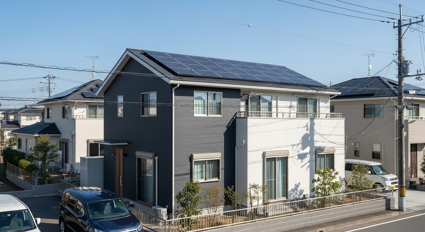 家庭用太陽光発電の機器準備を表すイメージ画像