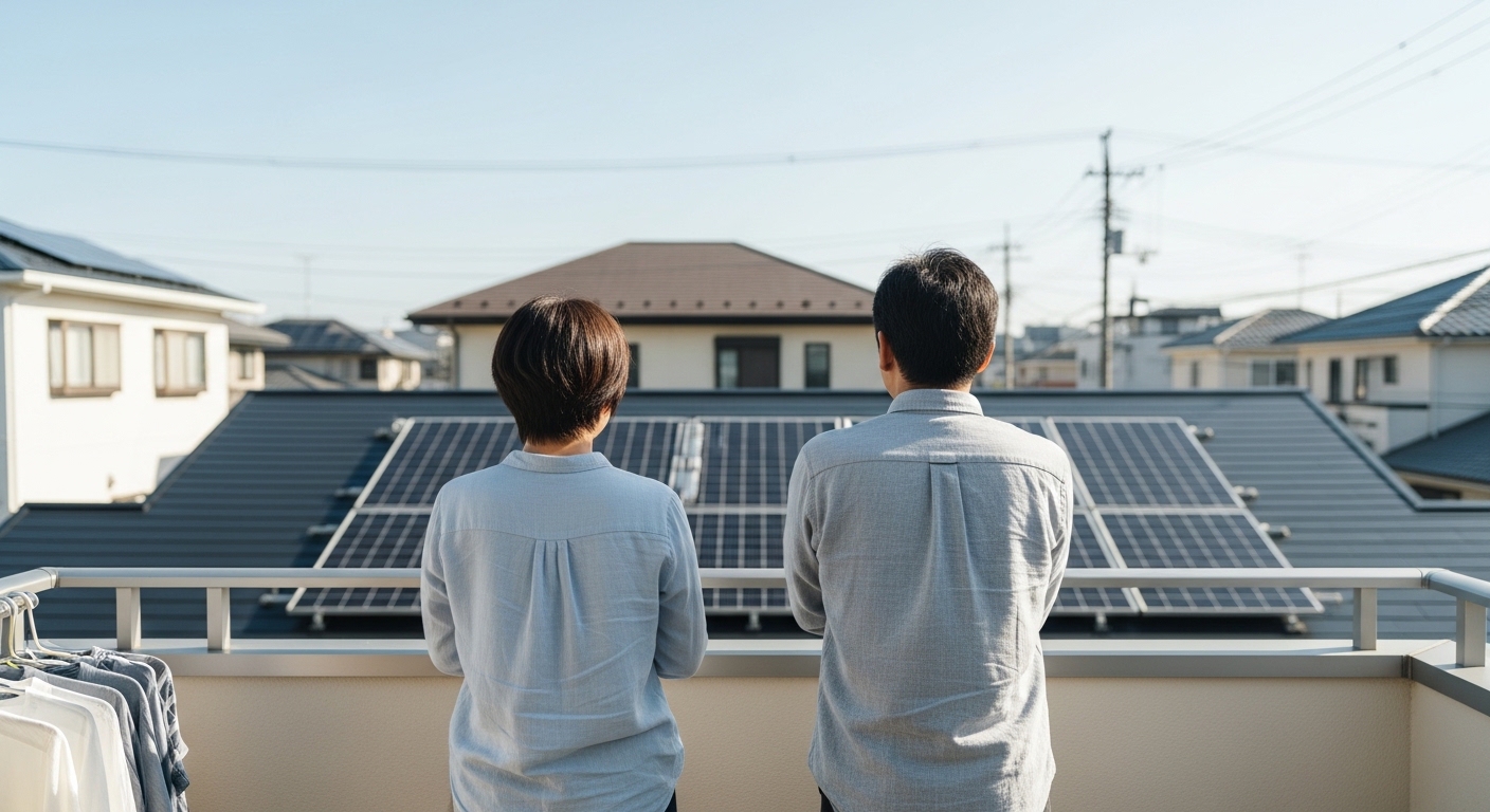 家庭用太陽光発電の補助金準備を表すイメージ画像