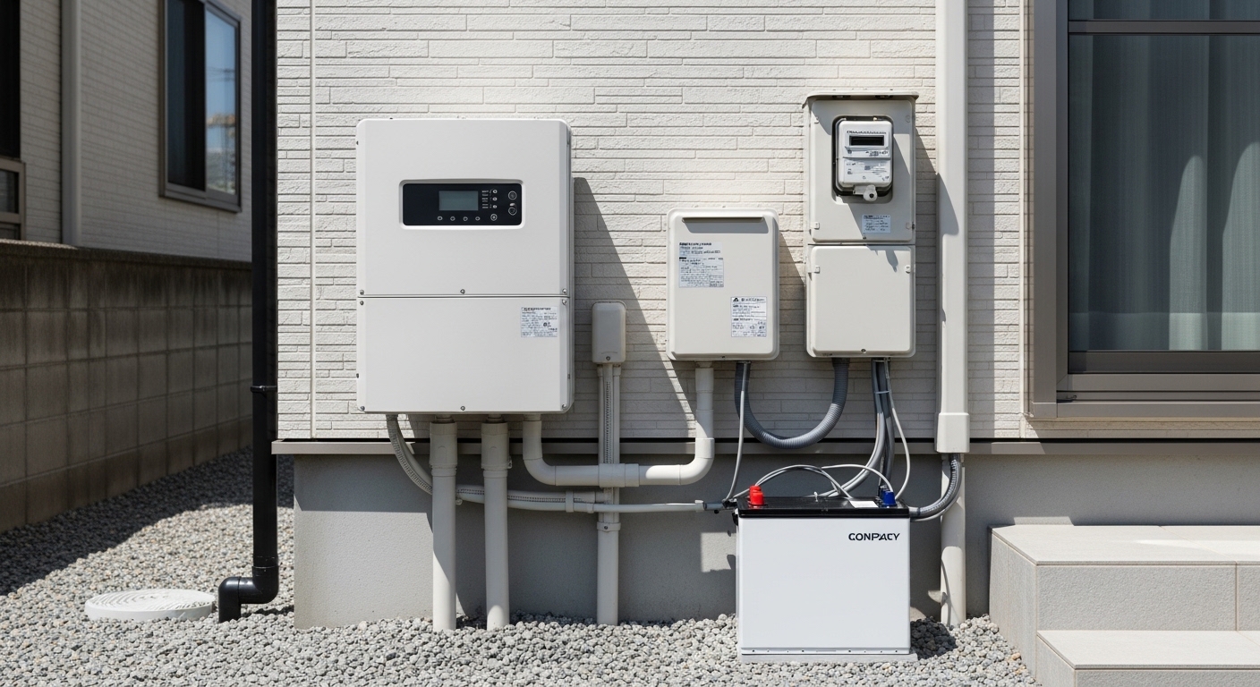 家庭用太陽光発電の家庭用蓄電池検討を表すイメージ画像