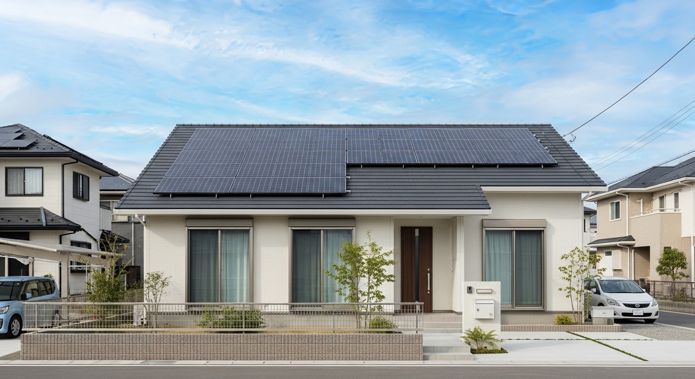 家庭用太陽光発電とポータブル電源の確認を表すイメージ画像