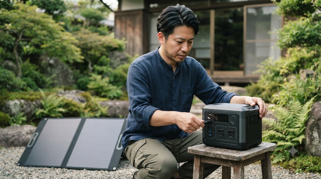 ポータブル電源（太陽光連携）の始め方を表すイメージ画像